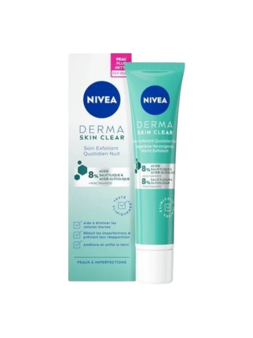 NIVEA Derma Skin Clear Soin Exfoliant Quotidien Nuit 40ml