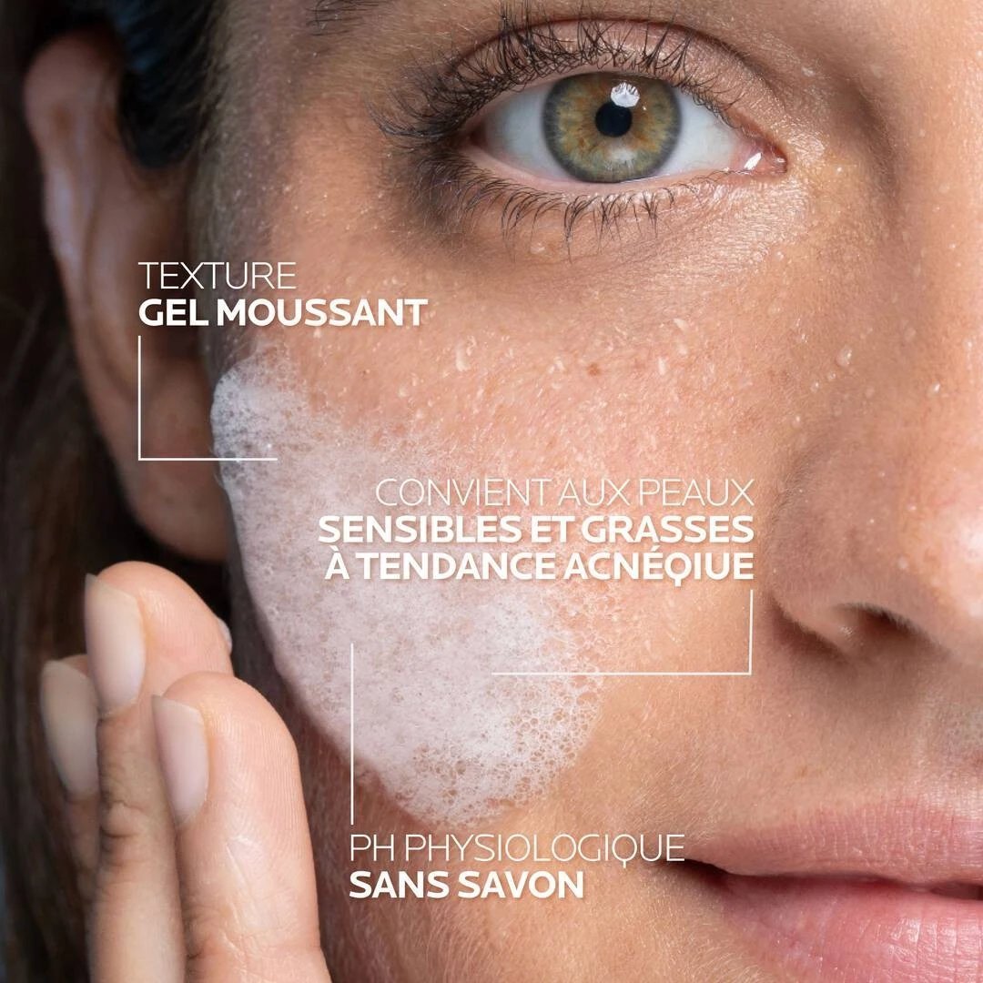 LA ROCHE POSAY-EFFACLAR GEL MOUSSANT PURIFIANT NETTOYANT PEAU GRASSE 400ML – Image 2