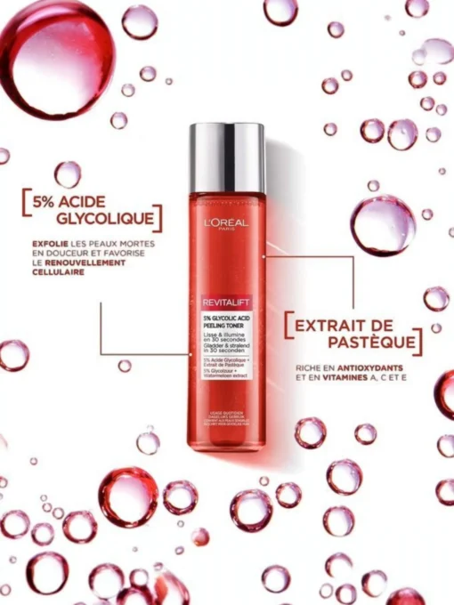 L'Oreal Paris Peeling – Tonique Revitalift  180 ml – Image 2