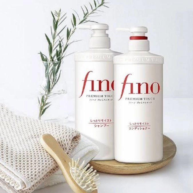 Shiseido Fino- Shampooing Réparateur Premium Touch – Cheveux Secs et Abîmés (550 ml) – Image 3