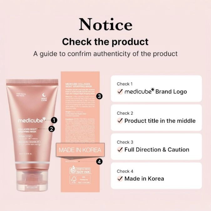 Medicube -Collagen Overnight wrapping Peel Off Facial Mask 75ml – Image 2